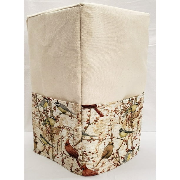 Canvas Birds & Berries Coffee Maker Cover 